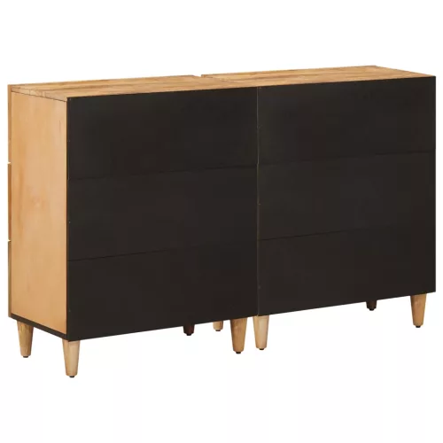  Tároló szekrények 2 pcs Barna 60 x 33,5 x 75 cm Tömör Mangófát