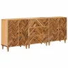  Tároló szekrények 3 pcs Barna 60 x 33,5 x 75 cm Tömör Mangófát