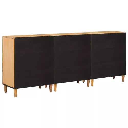  Tároló szekrények 3 pcs Barna 60 x 33,5 x 75 cm Tömör Mangófát