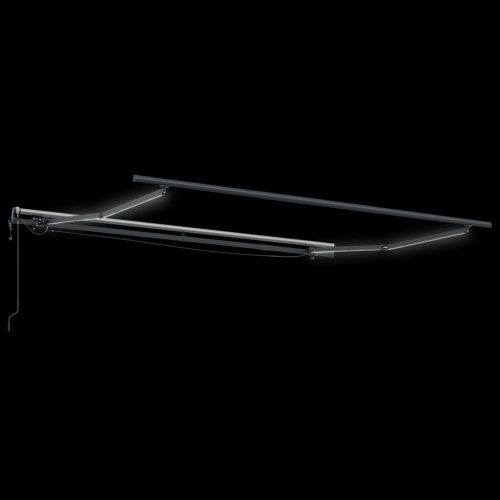  burgundi vörös automata kihúzható LED-es napellenző 300x250 cm