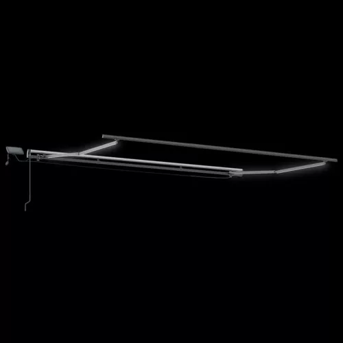  burgundi vörös kézzel kihúzható LED-es napellenző 400 x 300 cm