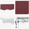  burgundi vörös automata kihúzható napellenző 500 x 300 cm