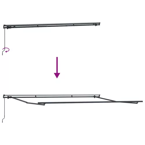  burgundi vörös kézzel kihúzható napellenző 500 x 300 cm