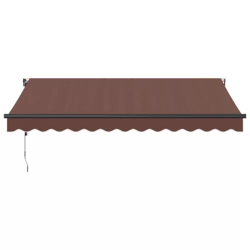  barna automata kihúzható LED-es napellenző 350 x 250 cm