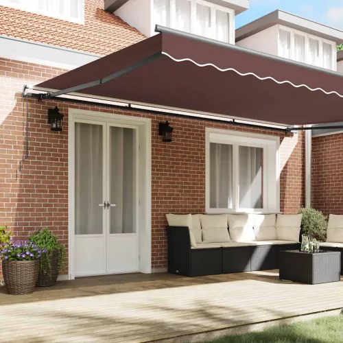  barna kézzel kihúzható napellenző 500 x 300 cm