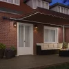  barna kézzel kihúzható LED-es napellenző 500 x 300 cm
