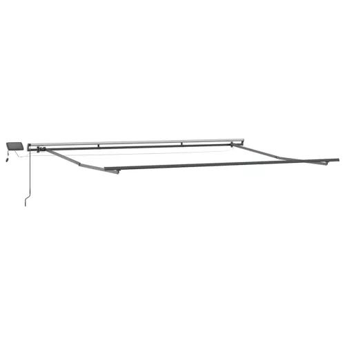  barna kézzel kihúzható LED-es napellenző 500 x 300 cm