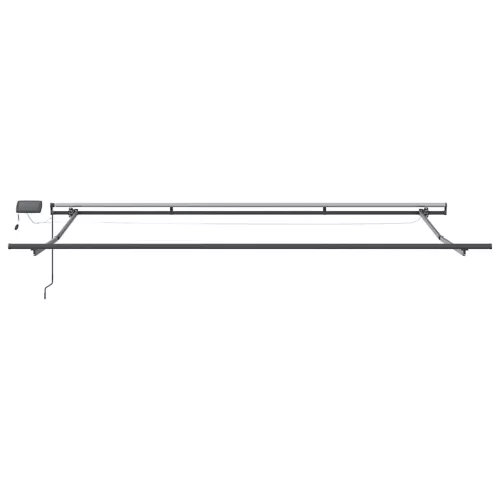  barna kézzel kihúzható LED-es napellenző 500 x 300 cm