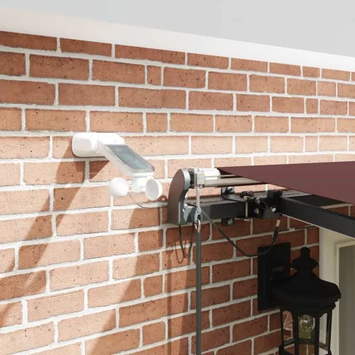  barna automata kihúzható LED-es napellenző 500 x 300 cm