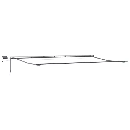  barna kézzel kihúzható LED-es napellenző 600 x 300 cm