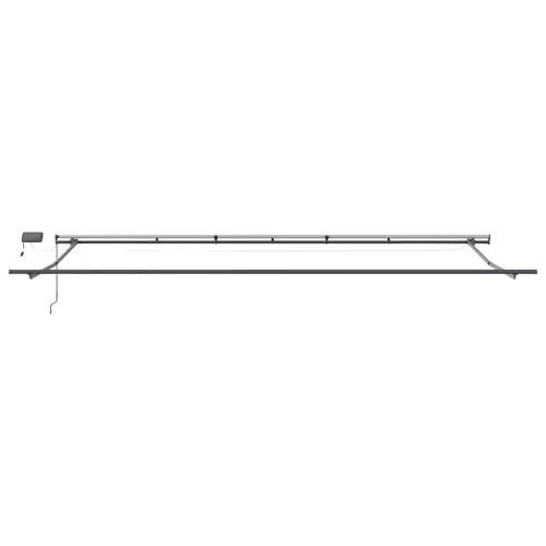  barna kézzel kihúzható LED-es napellenző 600 x 300 cm