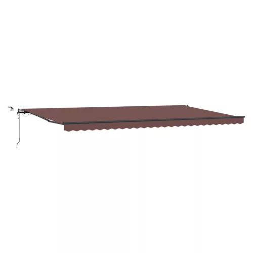  barna automata kihúzható LED-es napellenző 600 x 300 cm