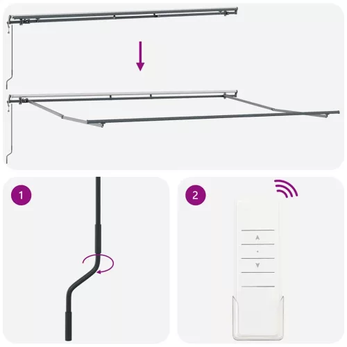  antracitszürke-fehér automata kihúzható napellenző 450 x 300 cm
