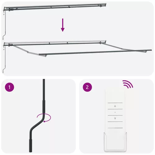  antracitszürke-fehér automata kihúzható napellenző 500 x 300 cm