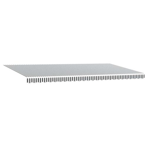  antracitszürke-fehér LED-es kézi napellenző 600 x 300 cm