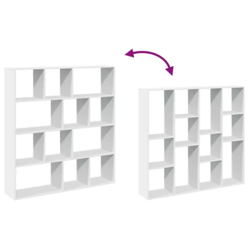  fehér szerelt fa könyvszekrény 132 x 29 x 141,5 cm