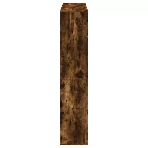  füstös tölgy színű szerelt fa könyvszekrény 132 x 29 x 141,5 cm