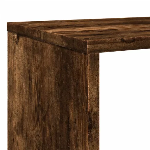  füstös tölgy színű szerelt fa könyvszekrény 132 x 29 x 141,5 cm