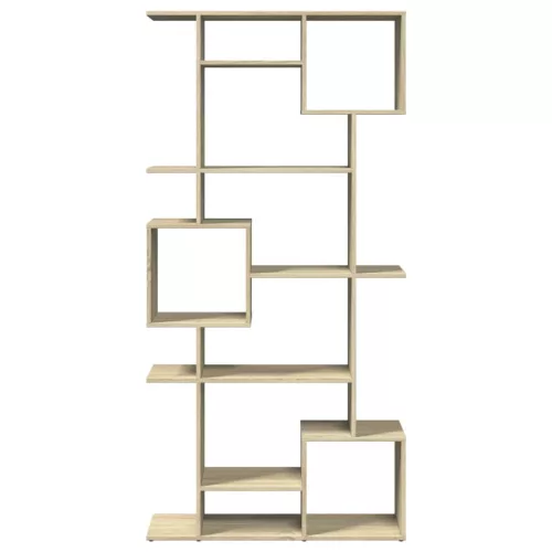  sonoma tölgy színű szerelt fa könyvszekrény 92 x 29 x 188 cm