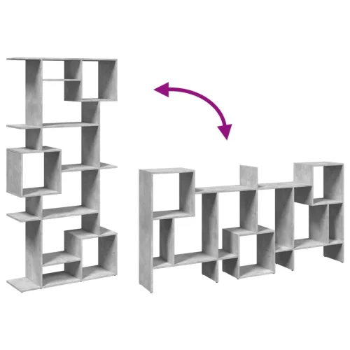  betonszürke szerelt fa könyvszekrény 92 x 29 x 188 cm