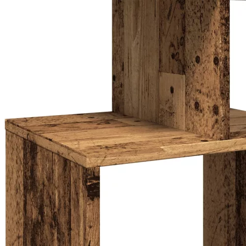  antik fa színű szerelt fa könyvszekrény 92 x 29 x 188 cm