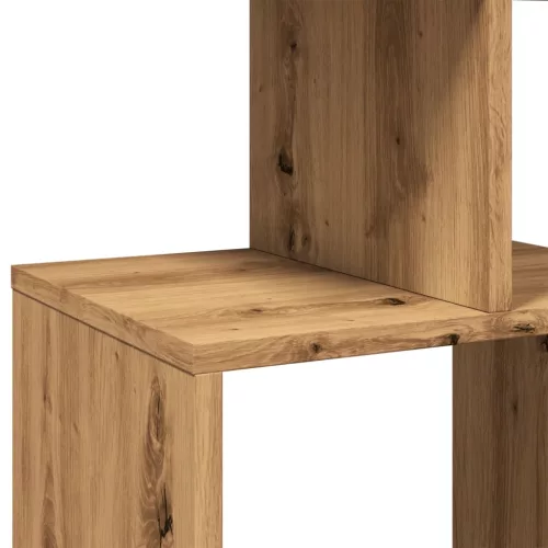  kézműves tölgy színű szerelt fa könyvszekrény 92 x 29 x 188 cm