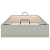  Ottomán ágykeret matrac nélkül Világosszürke 100x200 cm bársony