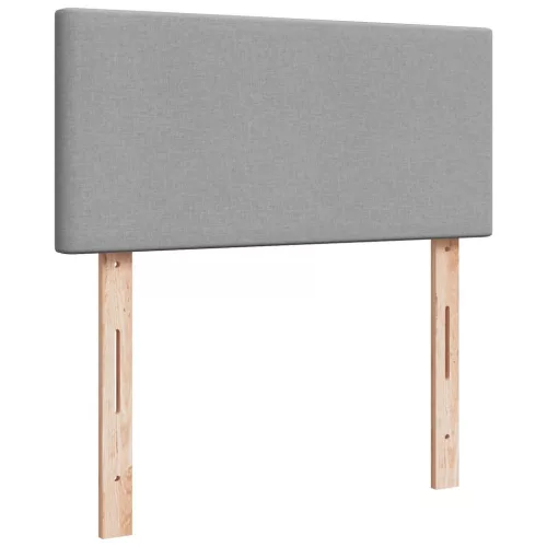  Ottomán ágy matraccal világosszürke 100x200 cm szövet