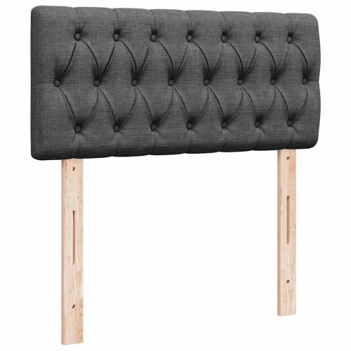  Ottomán ágykeret matraccal sötétszürke 100x200cm szövet