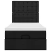  Ottomán ágykeret matraccal fekete 100x200cm szövet