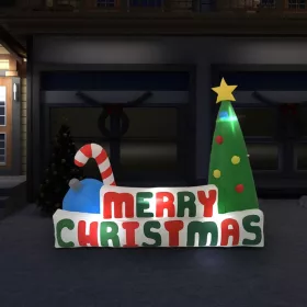    Merry Christmas LED-es felfújható karácsonyi dísz 240 x 188 cm