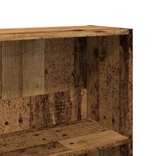  antik fa színű szerelt fa könyvszekrény 80 x 30 x 189 cm