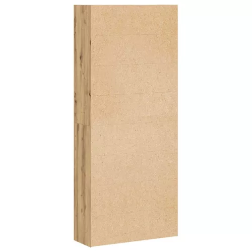  kézműves tölgy színű szerelt fa könyvszekrény 80 x 30 x 189 cm