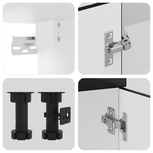  7 darabos konyhaszekrény szett Kalmar fekete színű műfa