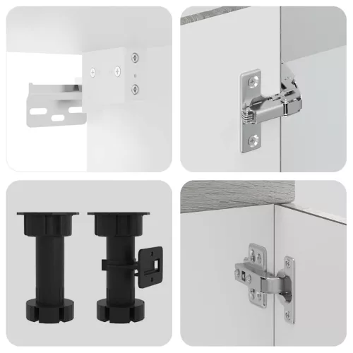  7 darabos konyhaszekrény szett Kalmar szürke sonoma műfa