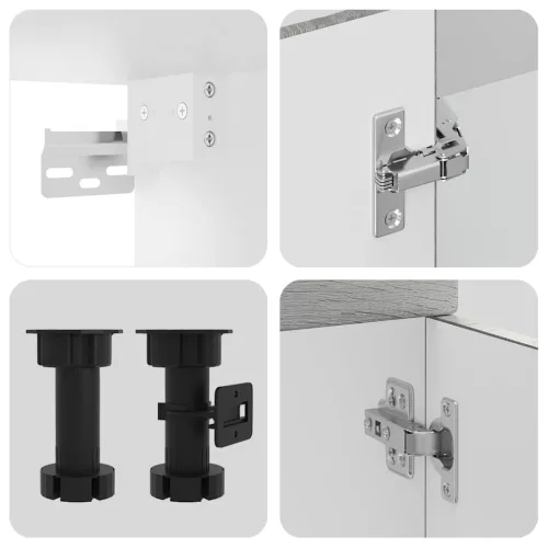  7 darabos konyhaszekrény szett Kalmar szürke sonoma műfa