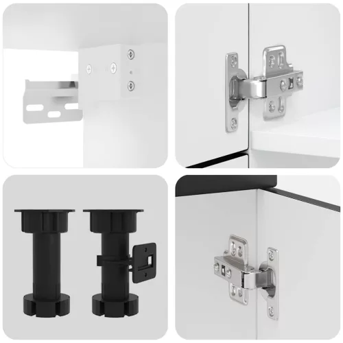  7 darabos konyhaszekrény szett Kalmar fekete színű műfa