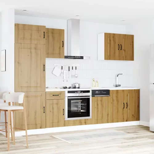  7 részes konyhaszekrény szett Kalmar kézműves tölgy mérnöki fa