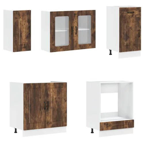  8 részes konyhaszekrény szett Kalmar füstölt tölgy műszaki fa