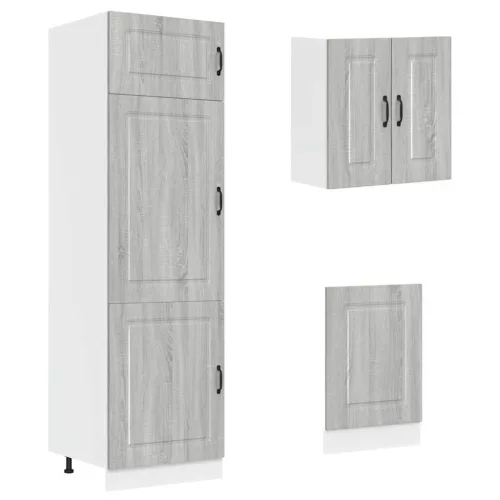  8 darabos konyhaszekrény szett Kalmar szürke sonoma műfa