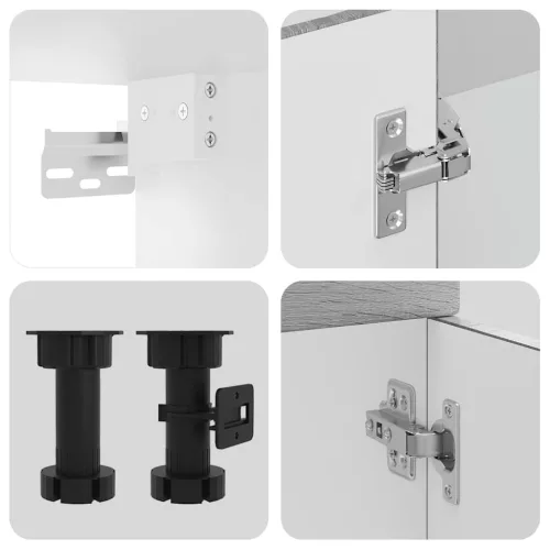  8 darabos konyhaszekrény szett Kalmar szürke sonoma műfa