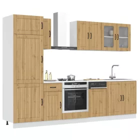    8 részes konyhaszekrény szett Kalmar kézműves tölgy mérnöki fa