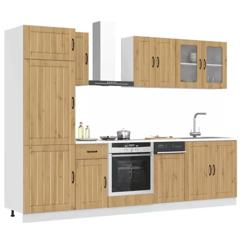  8 részes konyhaszekrény szett Kalmar kézműves tölgy mérnöki fa