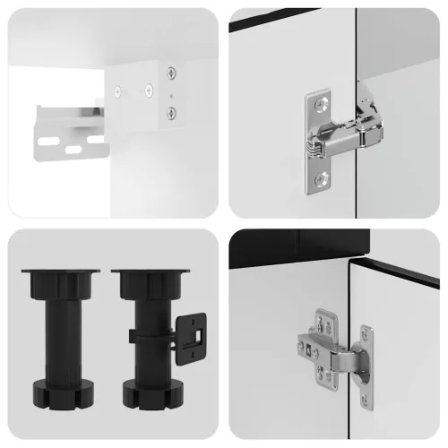  8 darabos konyhaszekrény szett Kalmar fekete színű műfa