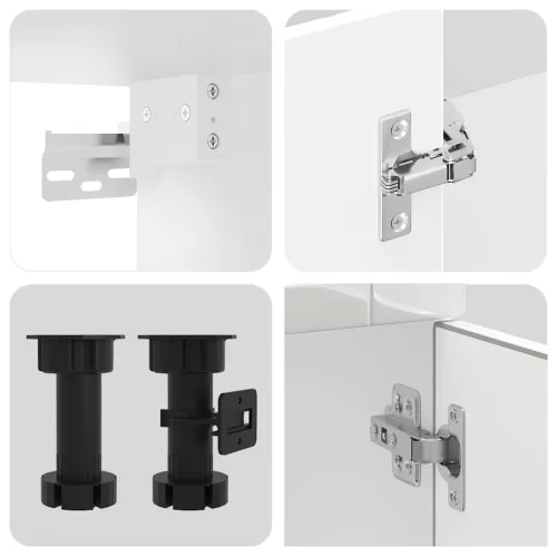  8 részes konyhai szekrény szett Porto fényes fehér műfa