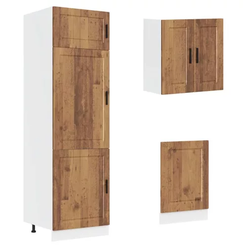  8 darabos konyhaszekrény készlet régi fából készült műfa