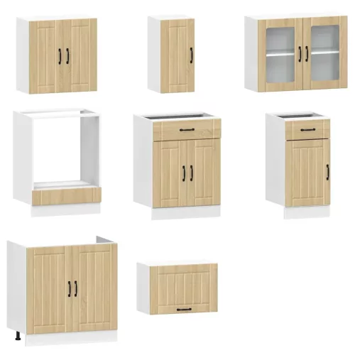  8 részes konyhaszekrény szett Lucca sonoma tölgy műszaki fa