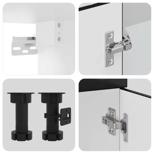  8 darabos konyhaszekrény szett Kalmar fekete színű műfa