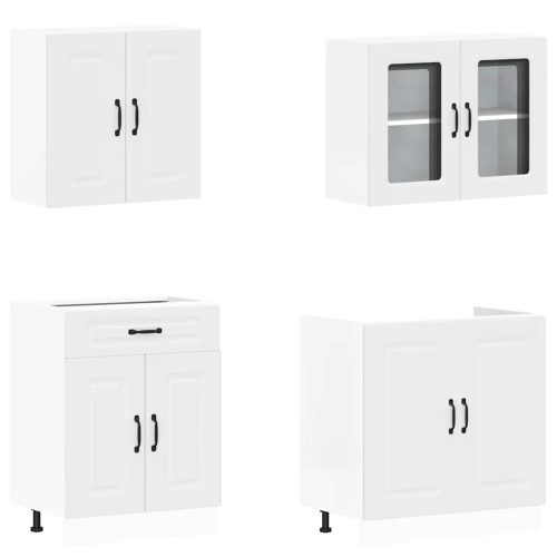  4 darabos konyhaszekrény szett Kalmar" Fehér színű műfa"