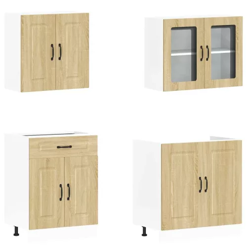  4 részes konyhaszekrény szett Kalmar sonoma tölgy műszaki fa